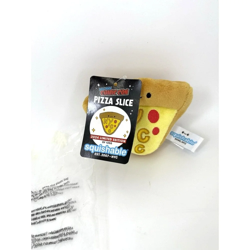 NYCC 2024 Squishable Pizza Slice Plush Keychain Limited Edition of 1200 NWT‎
